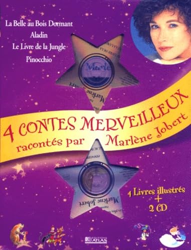 Coffret quatre plus beaux contes du monde (Aladin, Le Livre de la jungle, Pinocchio, La Belle au bois dormant) avec 2 CD: 4 Contes Merveilleux Arts & Music