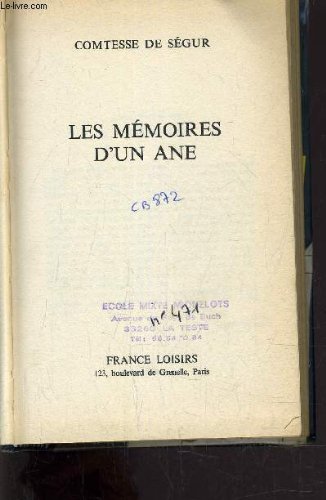 Les Mémoires d'un âne (Collection Grand A) book