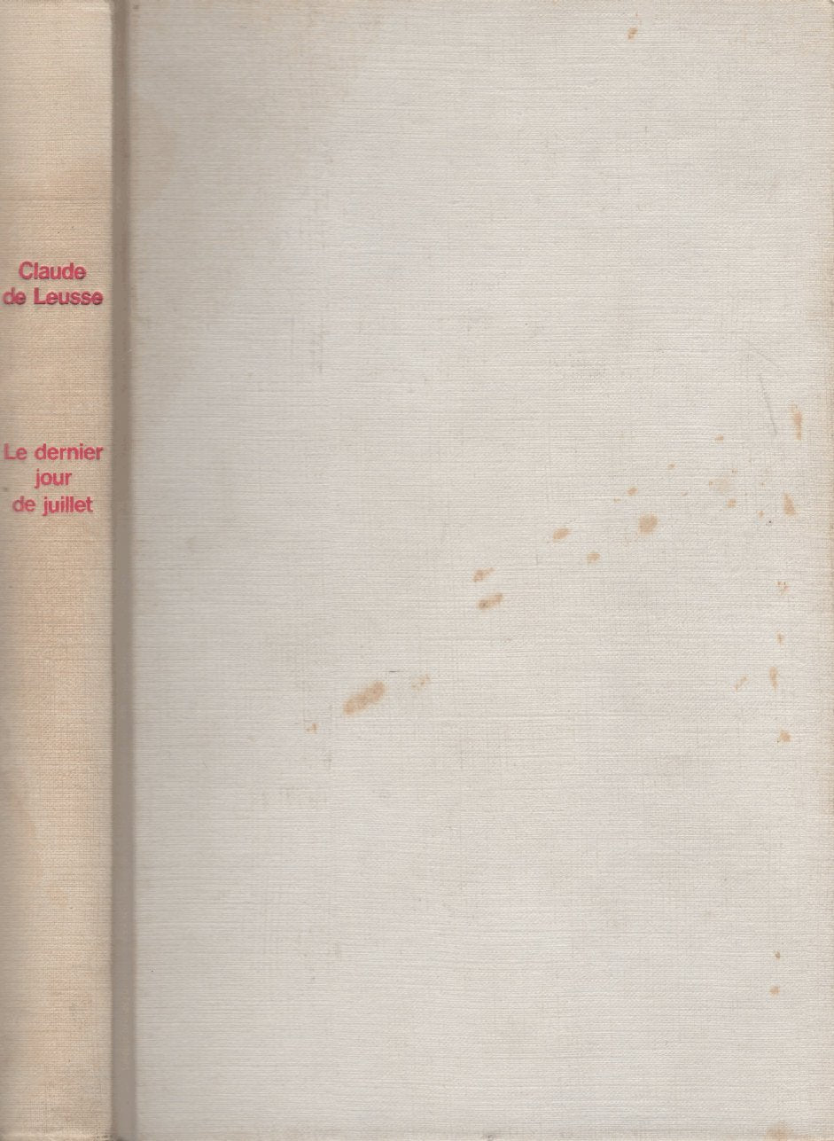 Le dernier jour de juillet Books