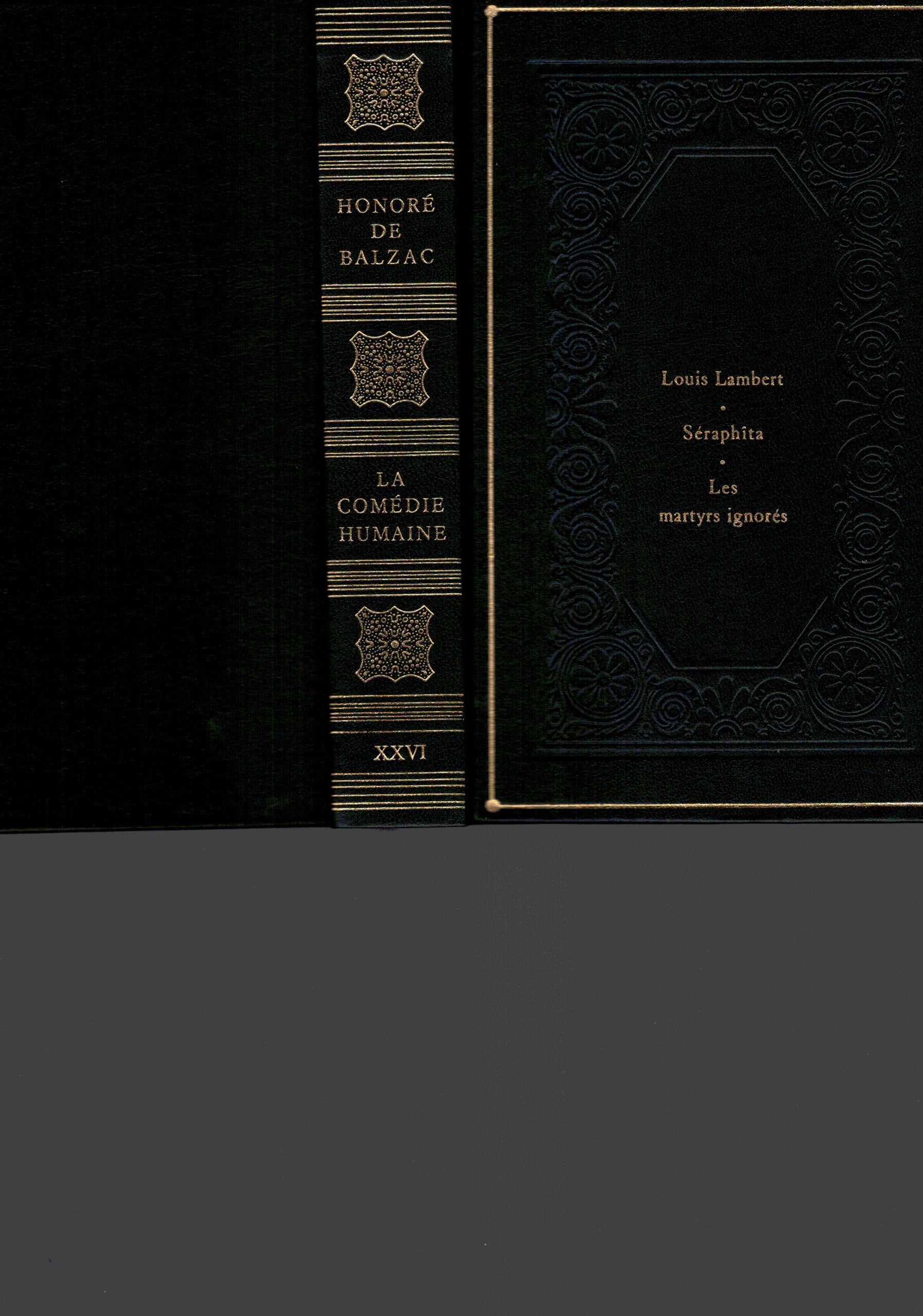 Louis Lambert Seraphîta Les Martyrs ignorés (La Comédie humaine .) Books