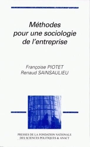 Méthodes pour une sociologie de l'entreprise Books