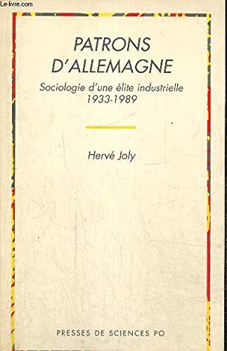 Patrons d'Allemagne : sociologie d'une élite industrielle : 1933-1989 Politics & History
