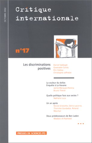 Critique internationale, numéro 17 : Les Discriminations positives book