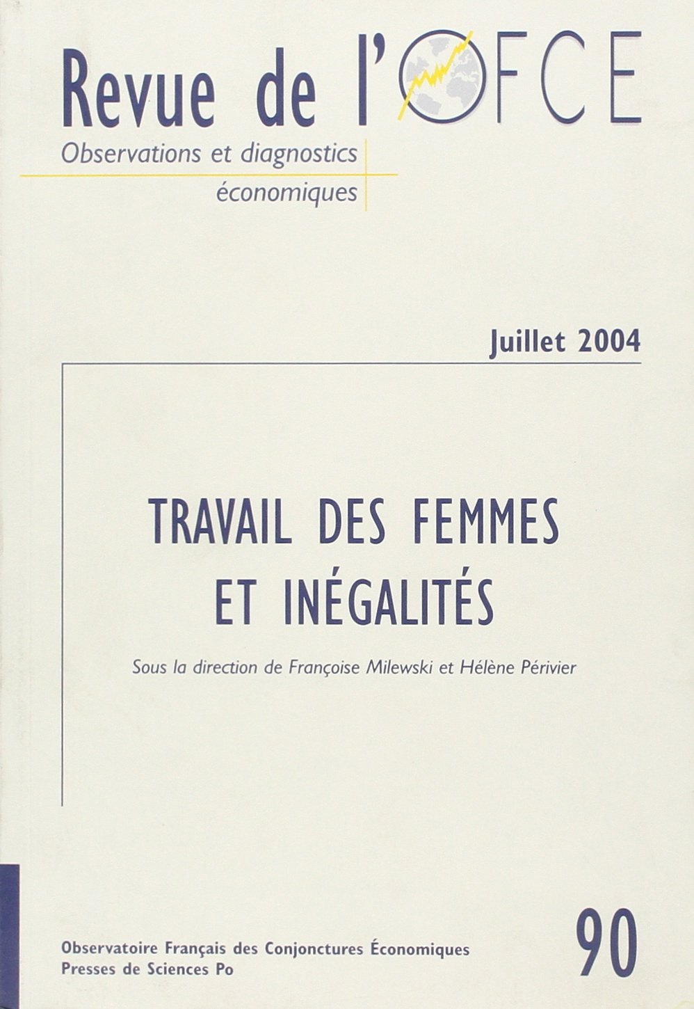 Revue de l'OFCE, numéro 90 - Juillet-Septembre 2004 : Les Femmes book