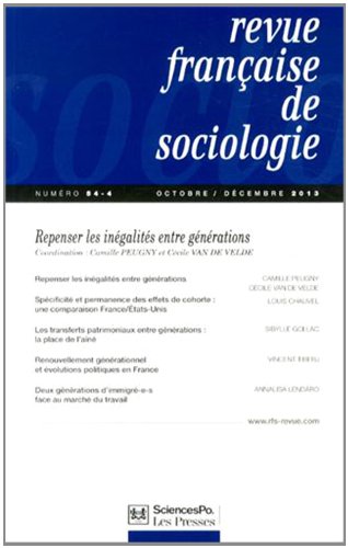 REVUE FRANCAISE DE SOCIOLOGIE 54 T4 book