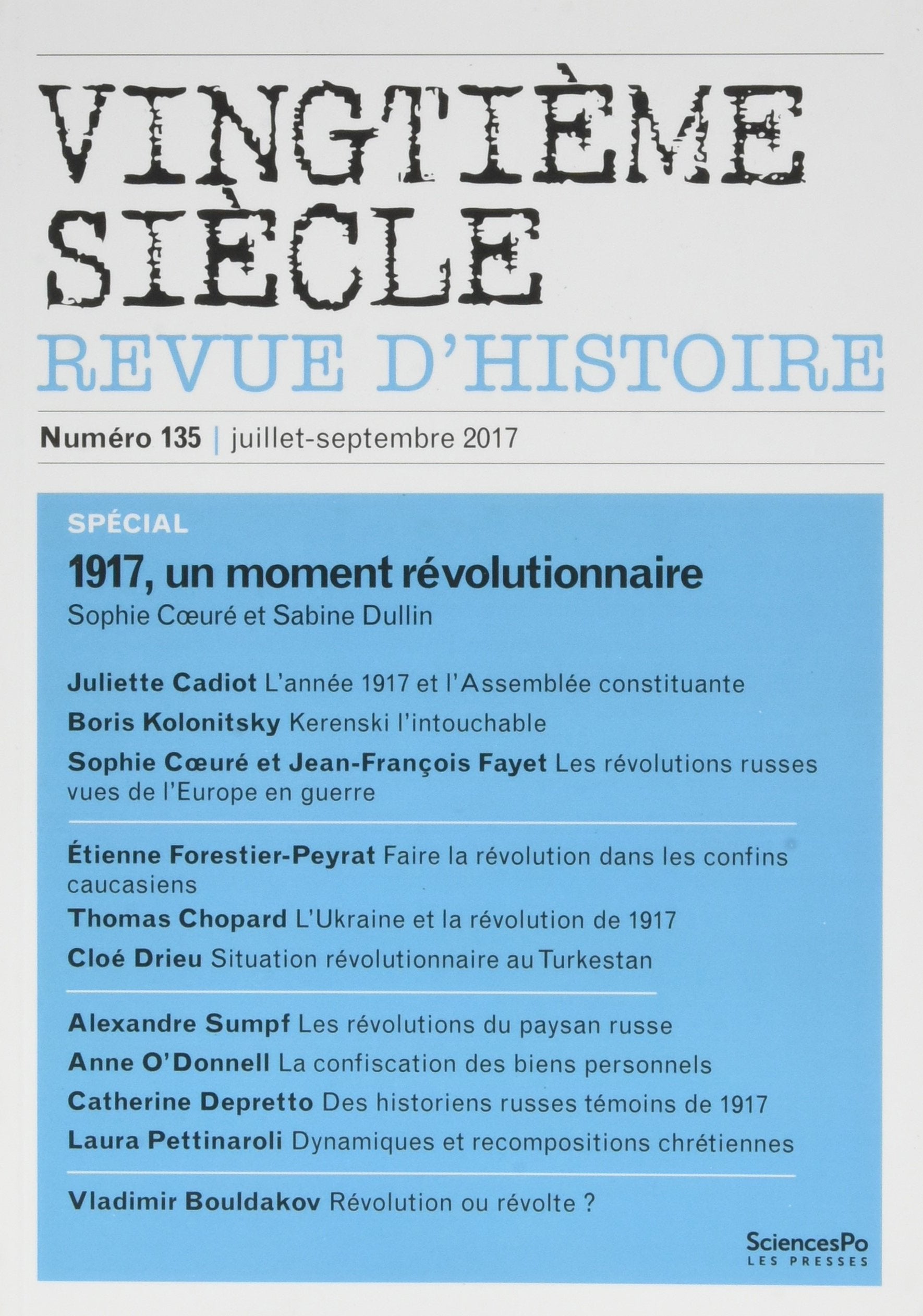 Vingtième siècle 135, juillet-septembre 2017 book