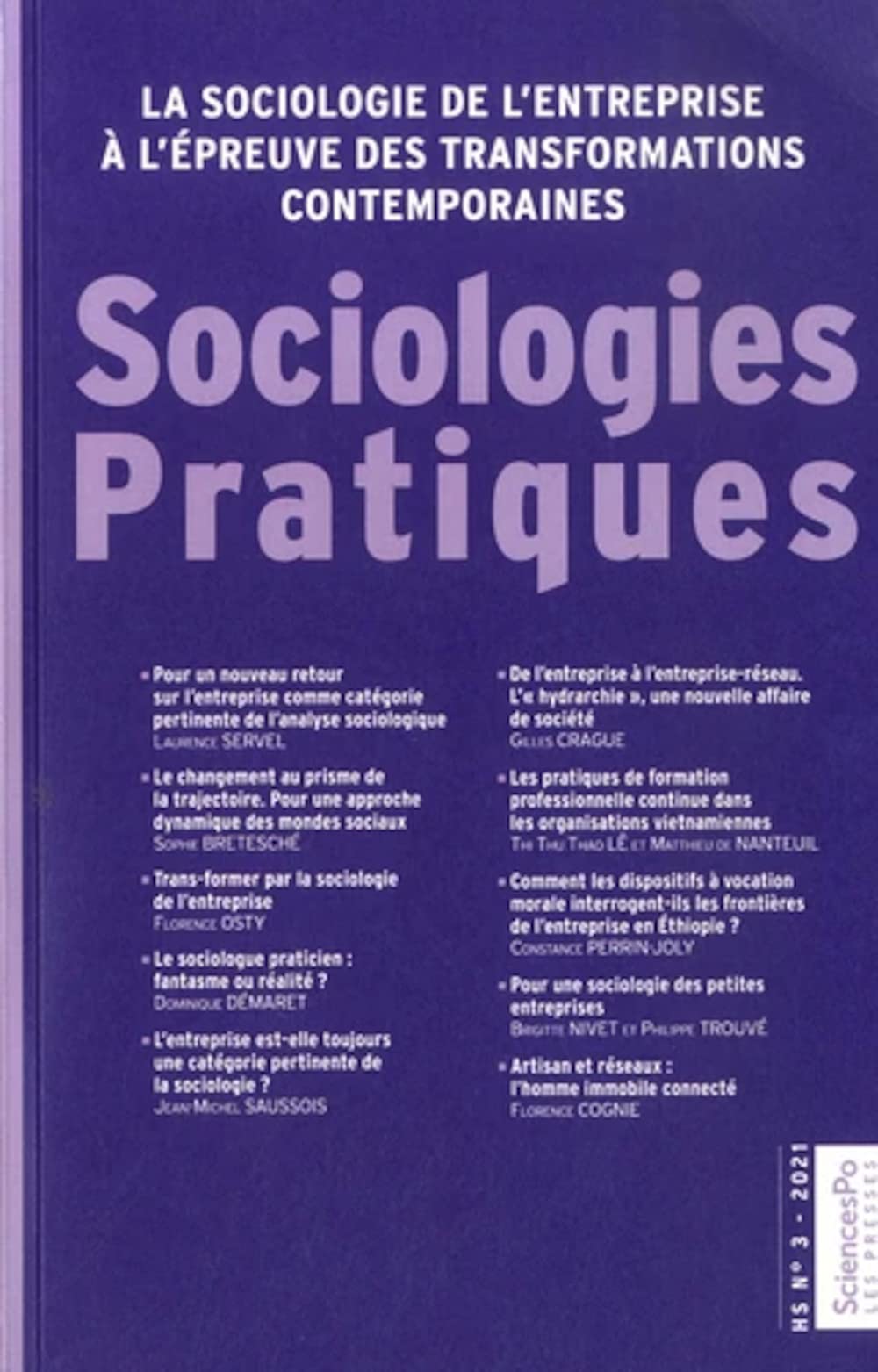 Sociologies pratiques hors-série - La sociologie de l’entrep book
