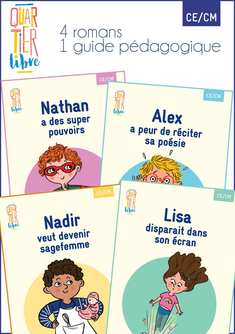 Pack des 4 titres Quartier libre + Guide pédagogique: Pack de 4 albums + Guide pédagogique Education & Training