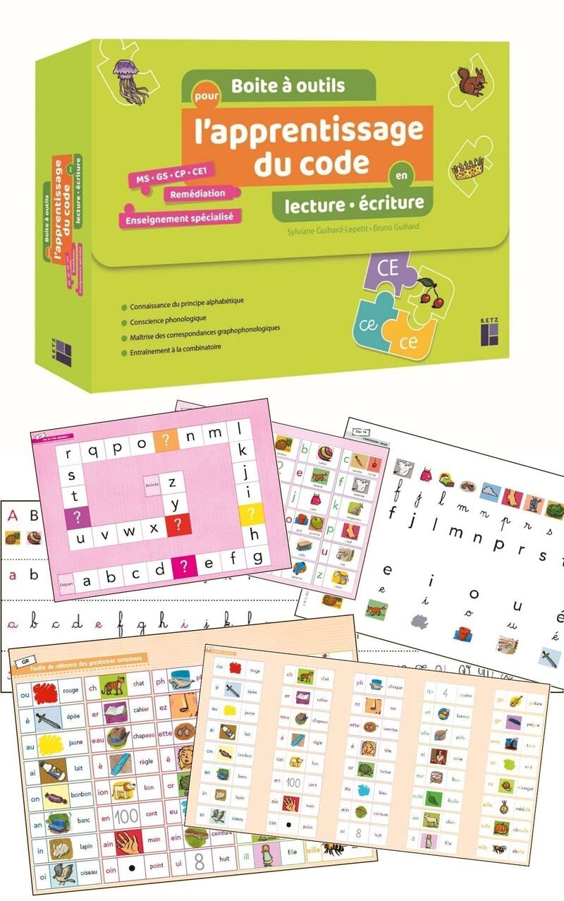 Boîte à outils pour l'apprentissage du code en lecture - écriture MS - GS - CP - CE1: Enseignement spécialisé - Remédiation book