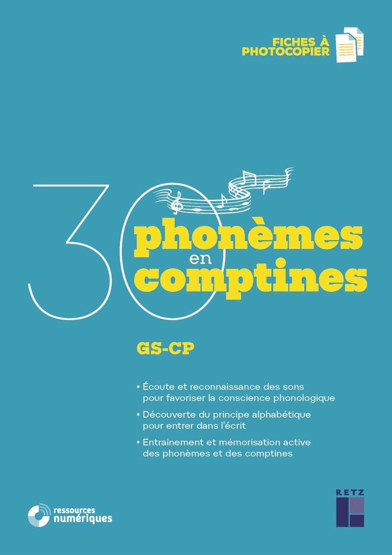 30 phonèmes en 30 comptines + CD audio Education & Training