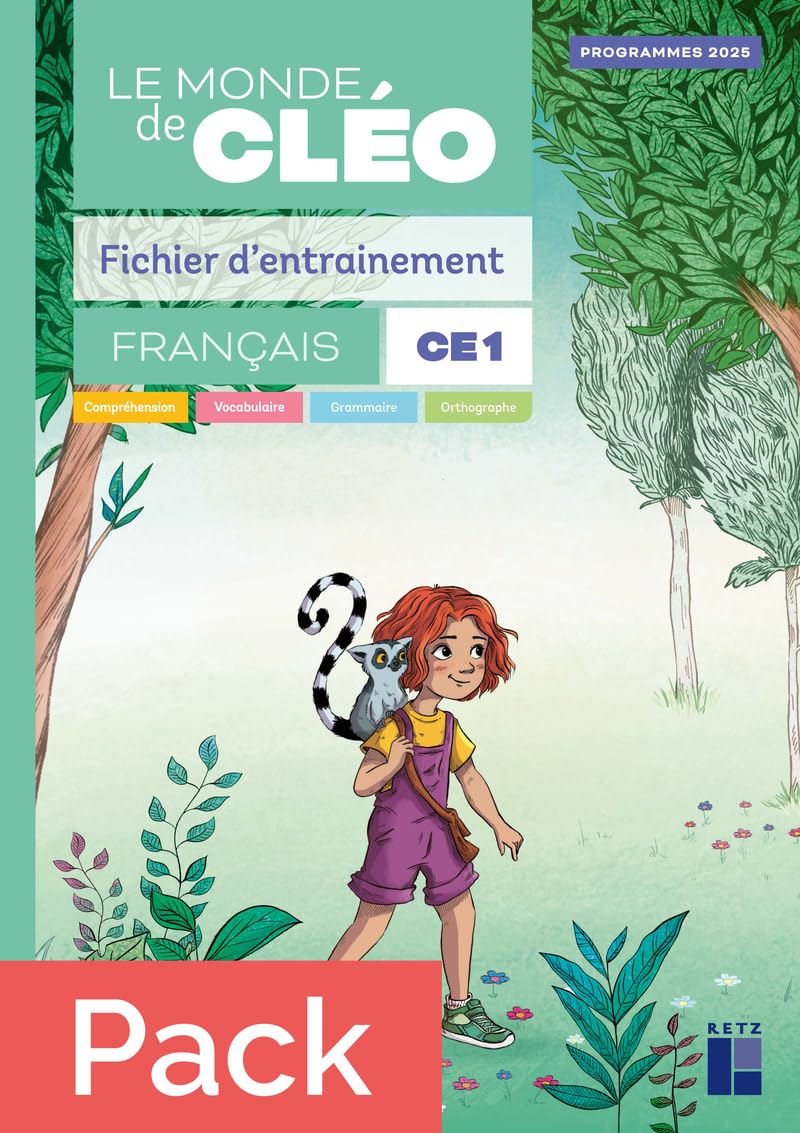 Fichier d'entrainement CE1 + aide-mémoire - Le monde de Cléo (programmes 2025) - Pack de 10 book