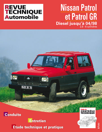 Revue technique automobile, n° 541.3. Nissan Patrol diesel 2.8 (89-98) book