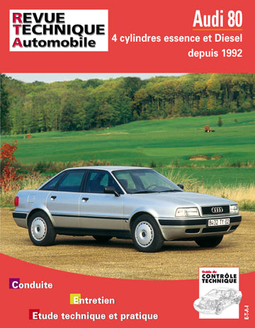 Revue technique automobile, n° 556.2. Audi 80 4 cylindres essence et diesel (92-94) book