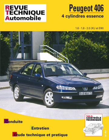 Revue technique automobile, n° 592.2. Peugeot 406 essence (96/00) book