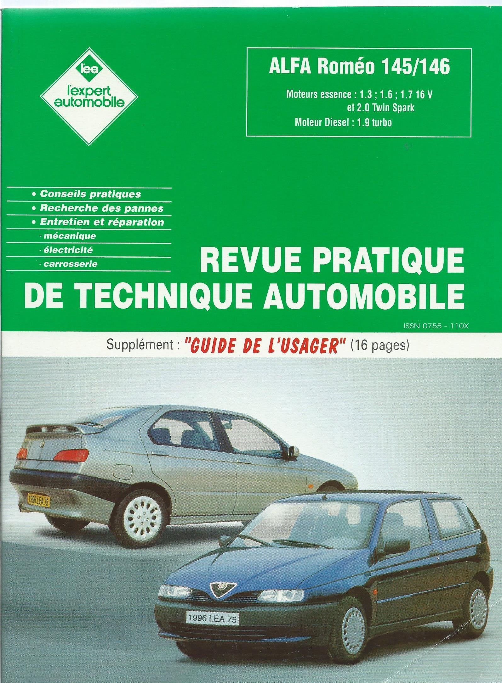 Alpha Romeo 145 et 146 - moteurs essence 1.3-1.6 Boxer, moteurs Diesel Books