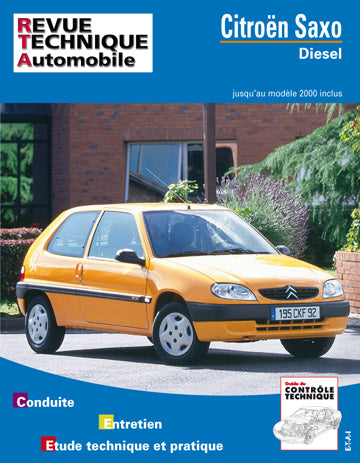 Revue technique automobile, n° 596.2. Citroën Saxo diesel book