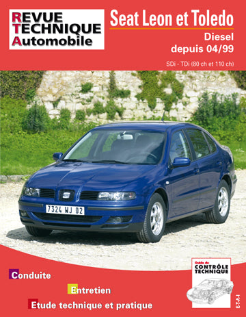 Revue technique automobile, n° 640.1. Seat Toledo, Leon diesel book