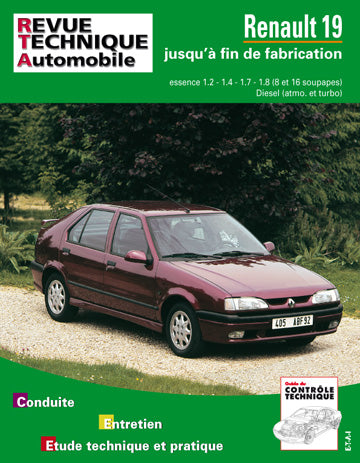 Revue technique automobile, n° 700.3. Renault 19 essence et diesel book
