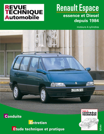 Revue technique automobile, n° 709.2. Renault Espace 4 cylindres essence et diesel (85/96) TD book