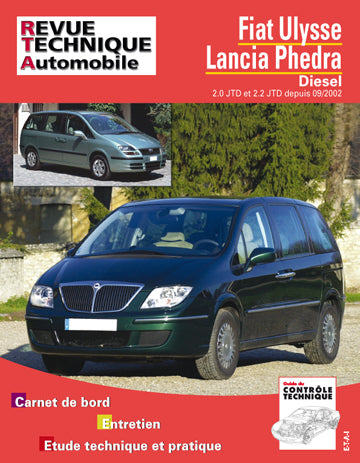 Revue technique automobile, n° 863.2. Fiat Ulysse/Lancia Phedra diesel depuis 09/02 Books