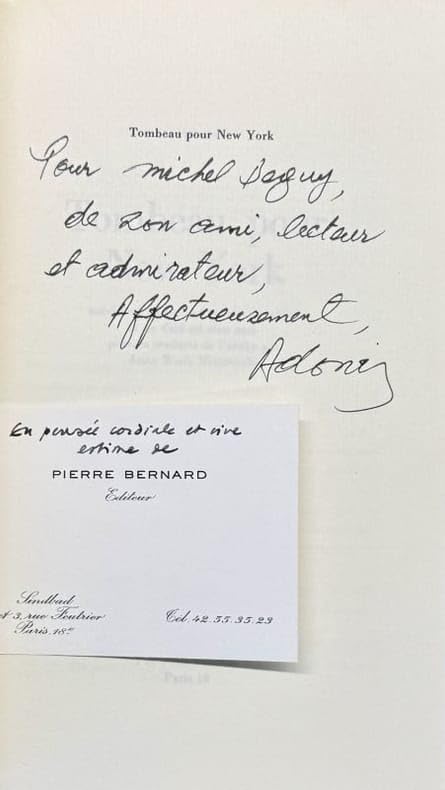 Tombeau pour New York, suivi de "Prologue à l'histoire des rois" book