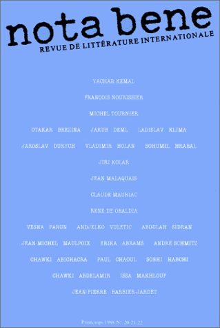 Nota bene n 20/21/22 (Revues) Books