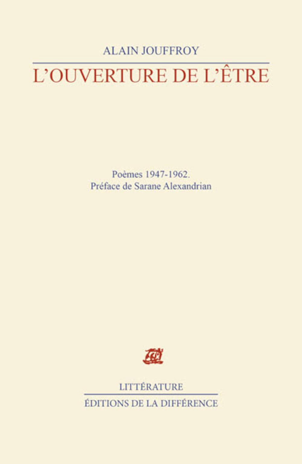 L'ouverture de l'être : 1947-1962, poèmes book