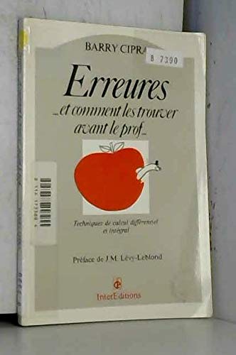Erreurs et comment les trouver avant le prof book