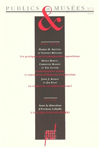 PUBLICS ET MUSEES, REVUE N4. TROIS ARTICLES SUR L'EVALUATION Books
