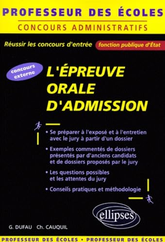 L'épreuve orale d'admission au concours de professeur des écoles book