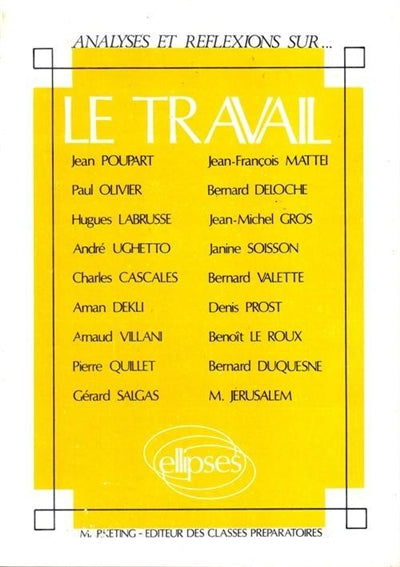 Product Image: Analyses et réflexions sur le travail