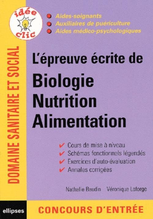 L'épreuve écrite de biologie nutrition alimentation book
