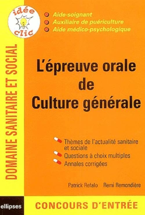L'épreuve orale de culture générale: Concours AS/AP/AMP book