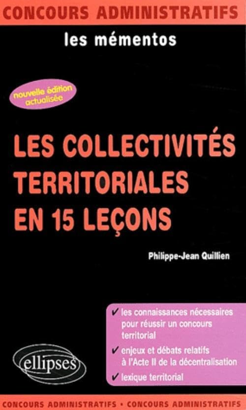 Les collectivités territoriales en 15 leçons book