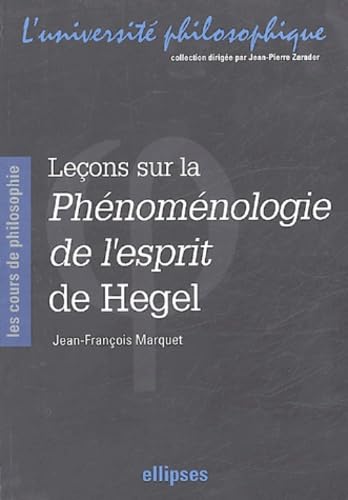 Leçons sur la phénoménologie de l'esprit de Hegel book