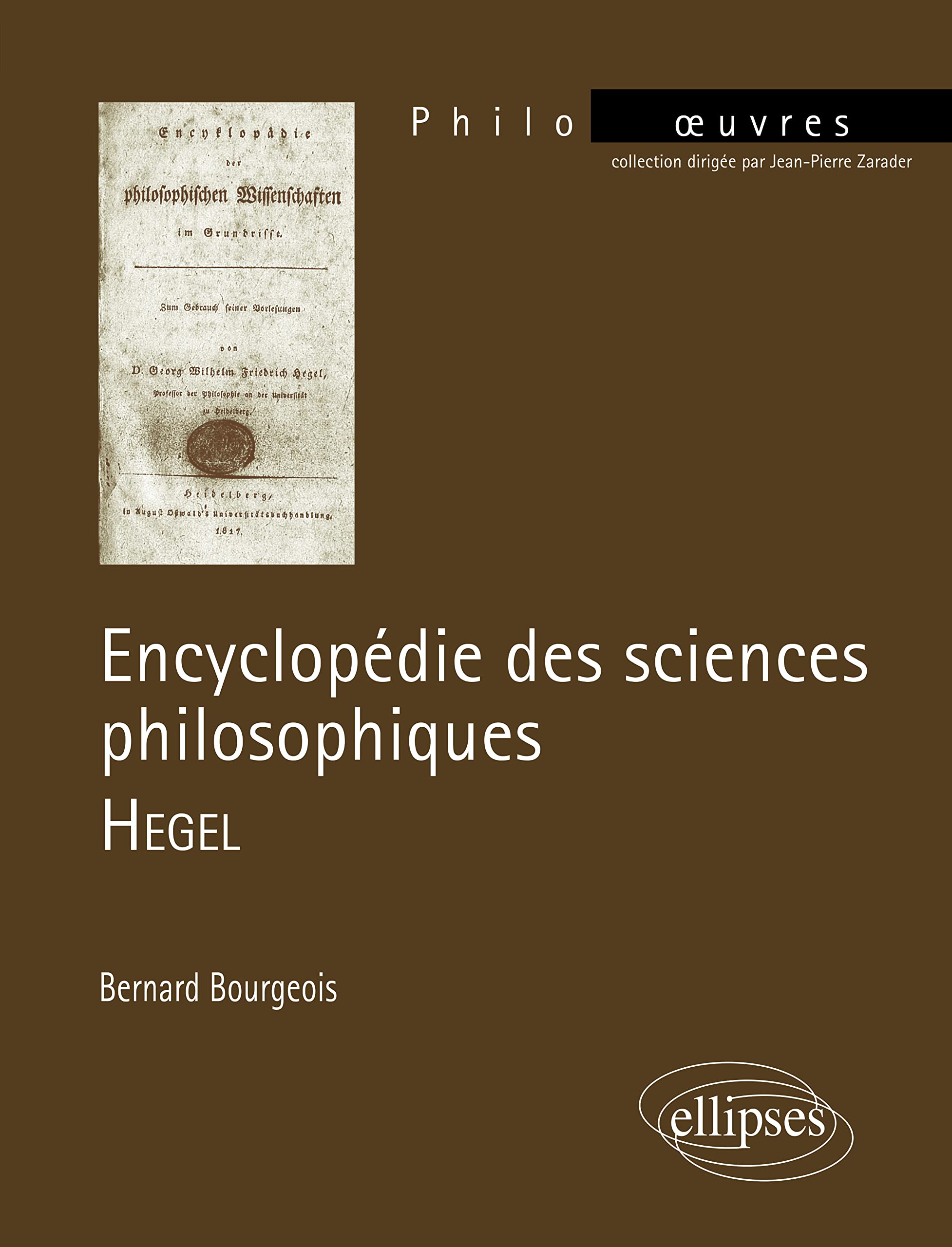 Encyclopédie des sciences philosophiques: Hegel book
