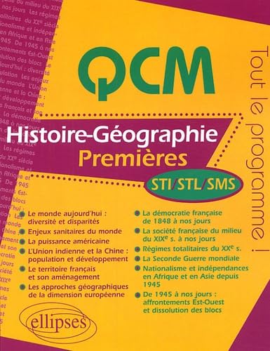 QCM Histoire-Géographie 1e STI, STL, SMS book
