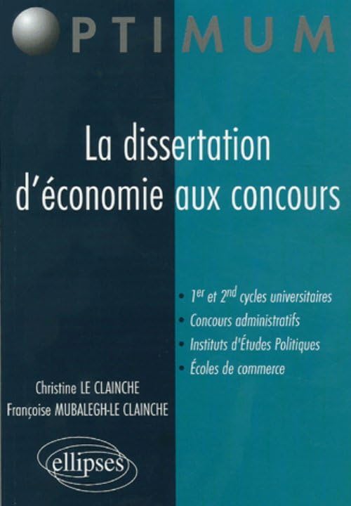 La dissertation d'économie aux concours book