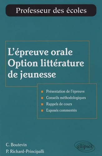 L'épreuve orale Option littérature de jeunesse book