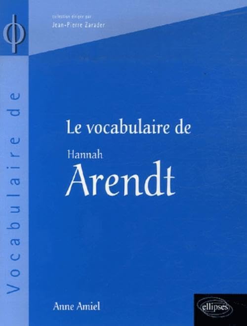 Le vocabulaire de Hannah Arendt book