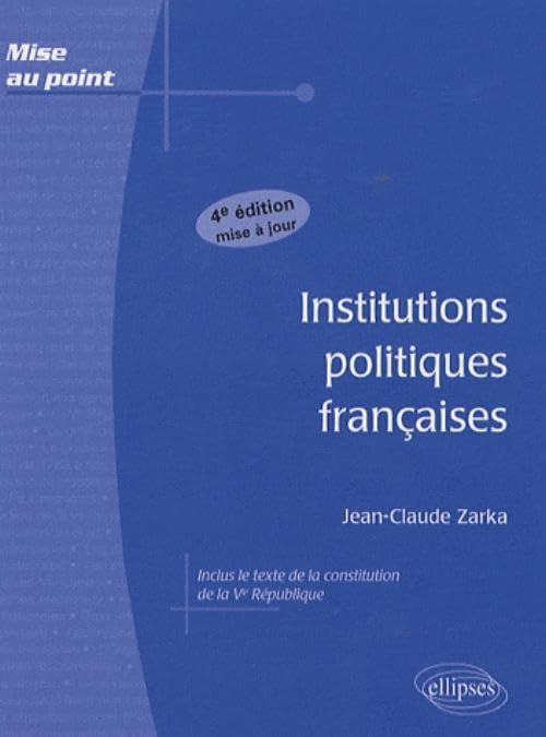Institutions politiques françaises book