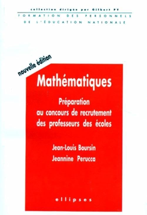 Mathematiques. Preparation Aux Concours De Recrutement Des Professeurs Des Ecoles book