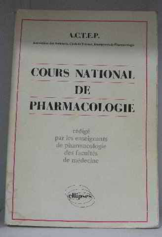 Cours national de pharmacologie book