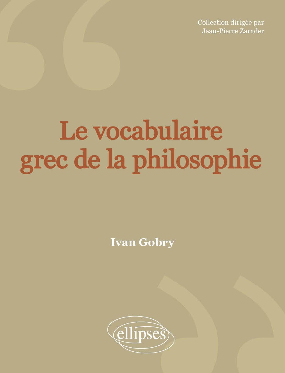 Le vocabulaire grec de la philosophie - 2e édition (Vocabulaire de) Books