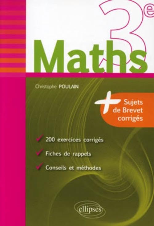 Maths 3e - fiches de rappel + exercices et annales de brevet corrigés Non-fiction