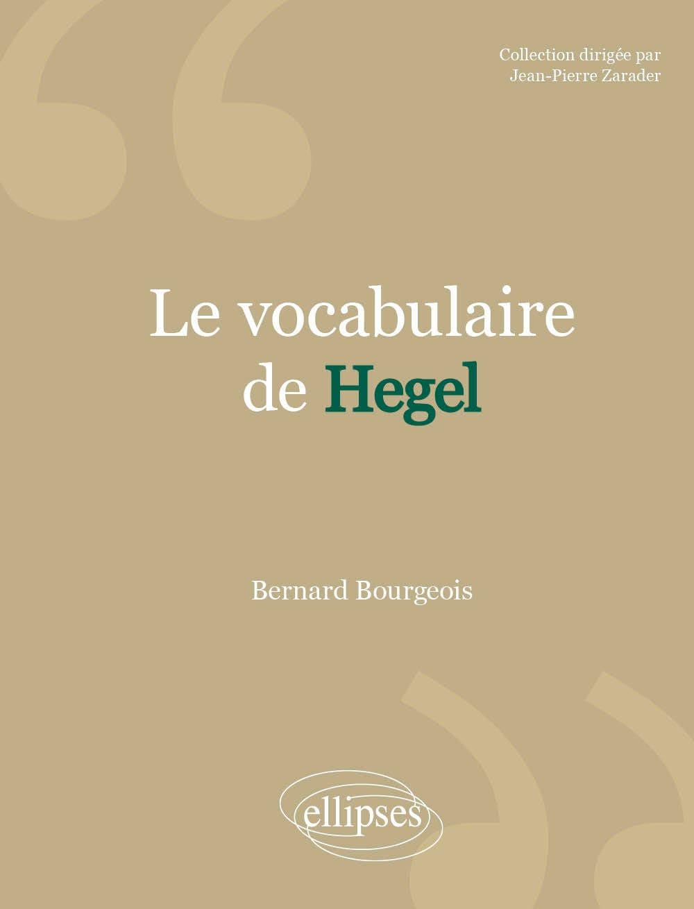 Le Vocabulaire de Hegel. Nouvelle édition Books