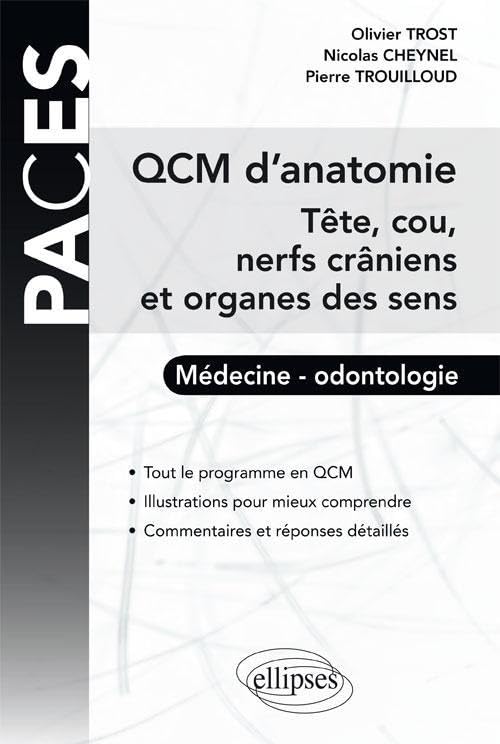 QCM d'anatomie: Tête, cou, nerfs crâniens et organes des sens book