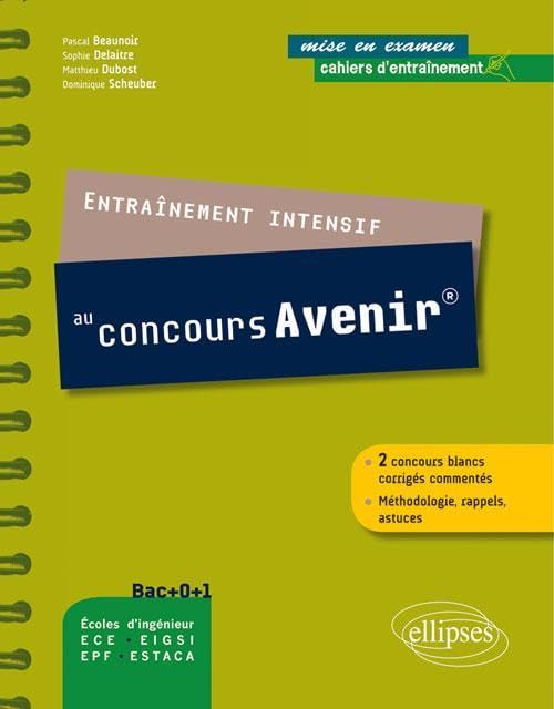 Entraînement intensif au concours Avenir book