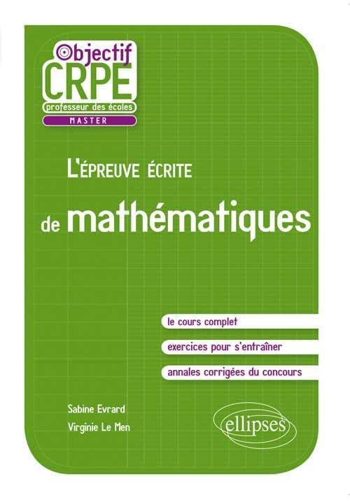 L'Épreuve écrite de mathématiques (Objectif Professeur des écoles) Business & Technology