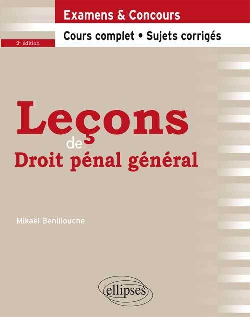 Leçons de droit pénal général: Cours complet & sujets corrigés book